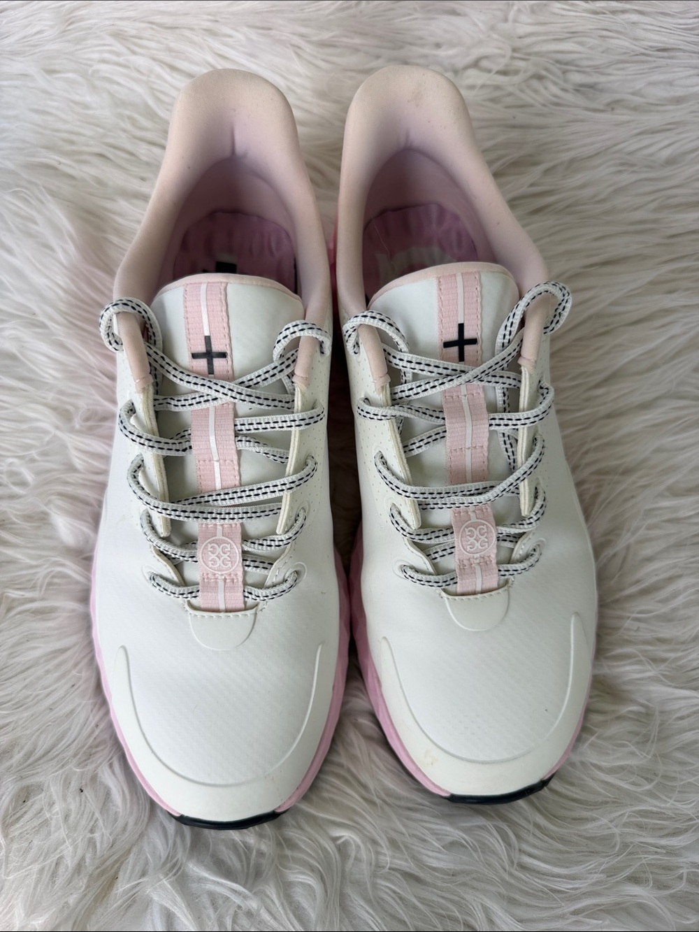 G/FORE White & Pink Women's MG4+ Golf Shoes/Sneakers